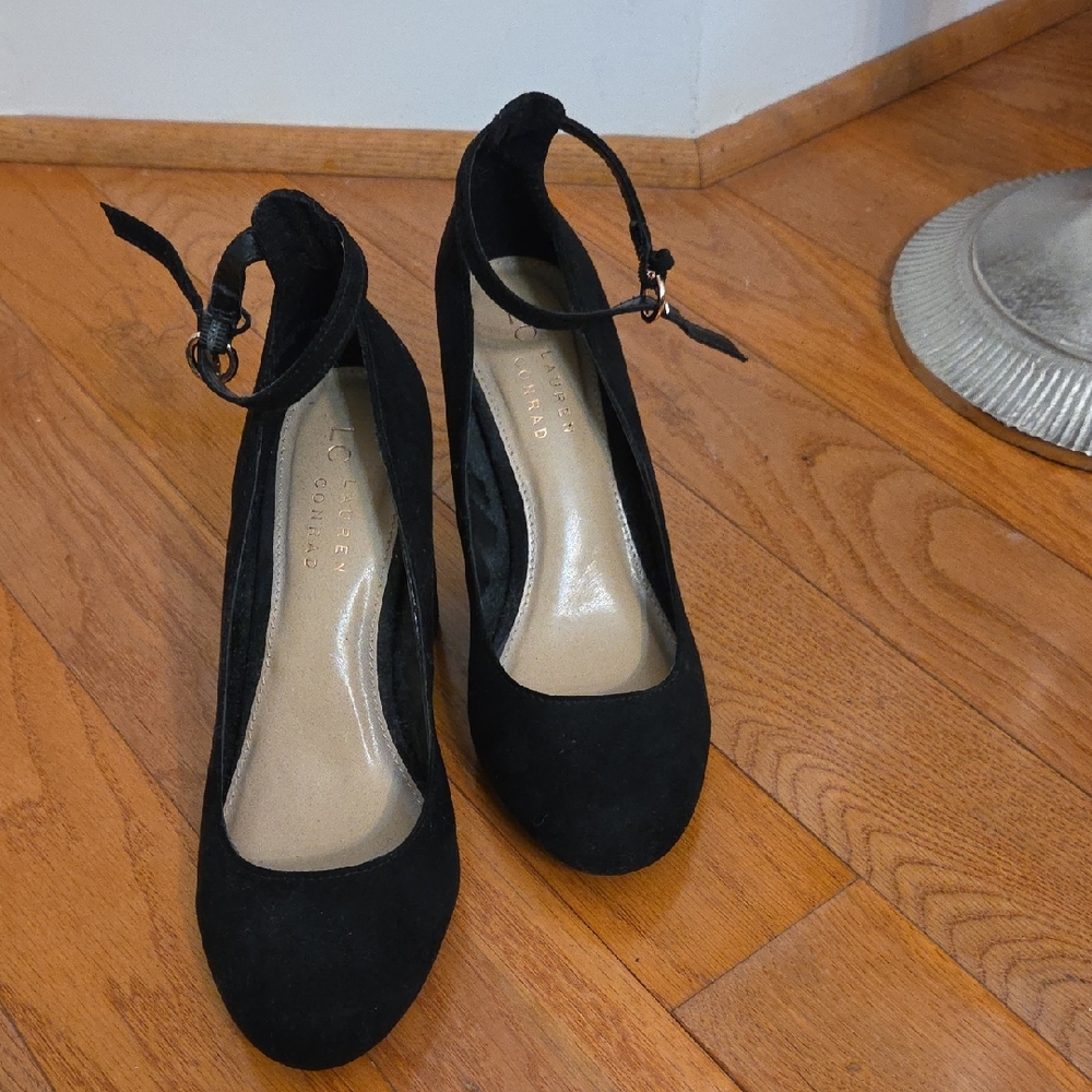 Elegant Black Ankle Strap Heels, 8, Lauren Conrad --never worn